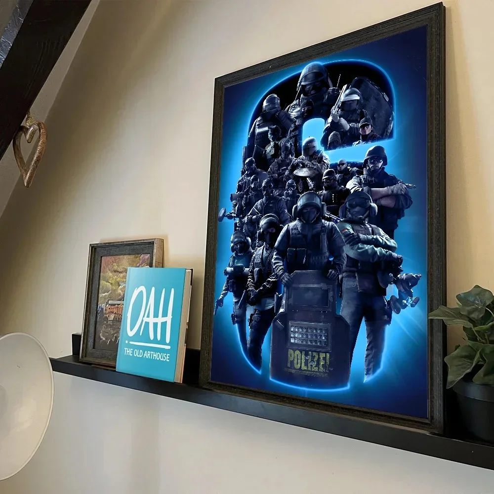 C-Clancy's Rainbow Six Siege Game الكلاسيكية خمر الحد الأدنى جماليات قماش اللوحة لغرفة المعيشة ديكور المنزل الحديث ﻿