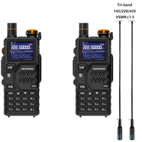 2PCS BAOFENG K5 Plus Radio Six-Bands Portable Ham Radio Tri Band High Power Two Way Radio NOAA 999 Channels USB-C Chirp