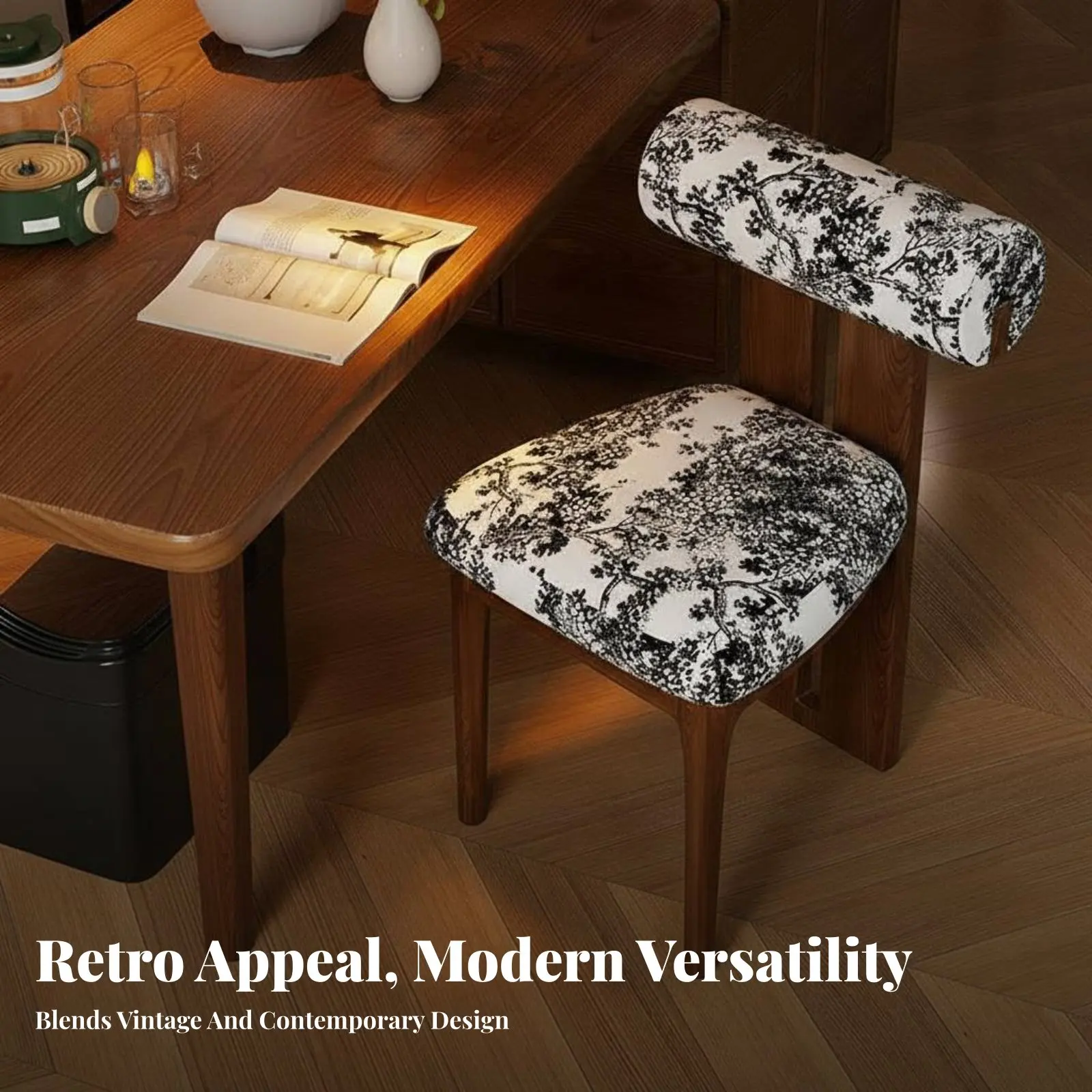 

Wooden Hippo Chair Retro Design Seating Furniture Mid-Century Modernperiod Modern Design Padded Seat for Readers, Adults