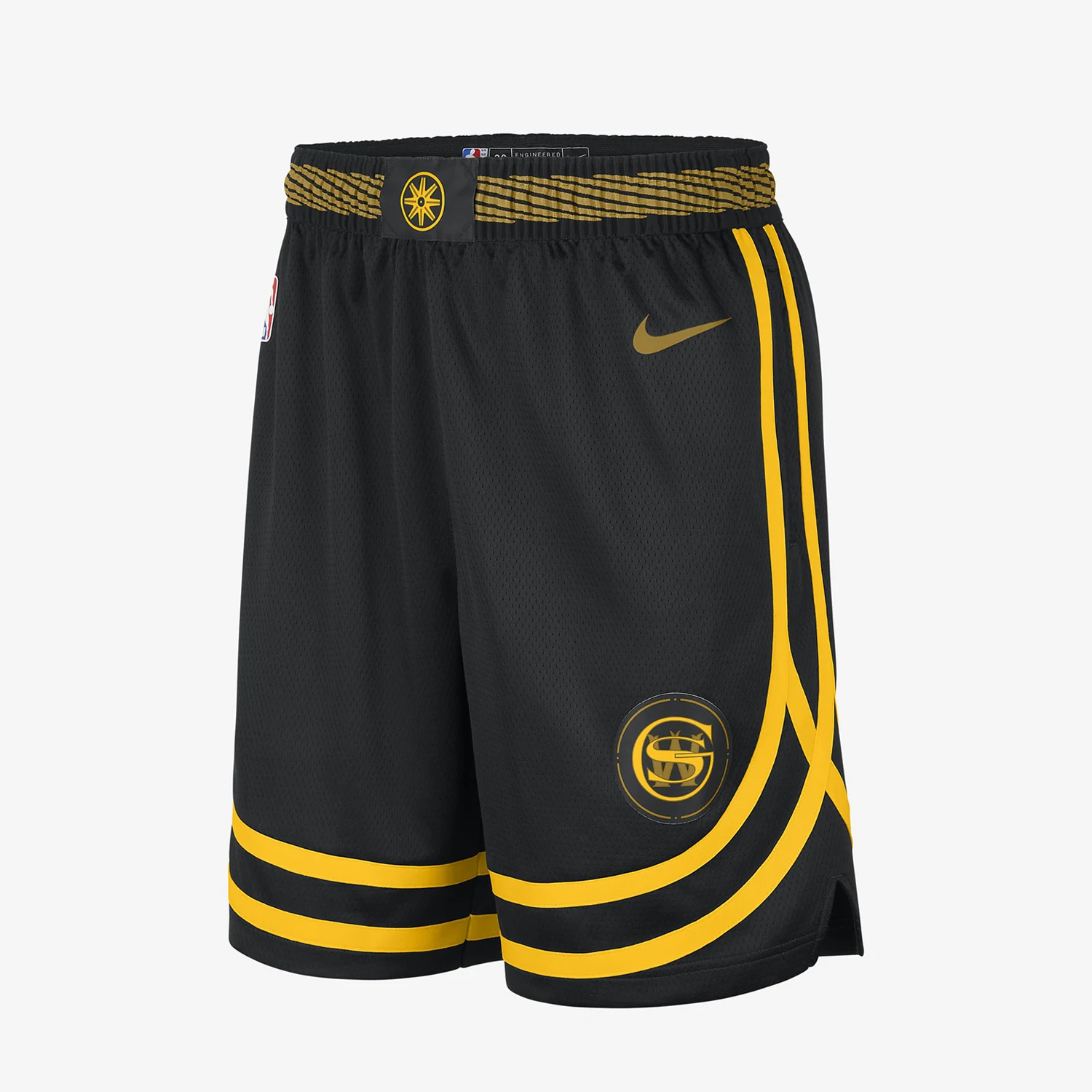 Pantalones cortos deportivos Nike originales Golden State Warriors NBA para hombre, holgados y transpirables, DX8702-010