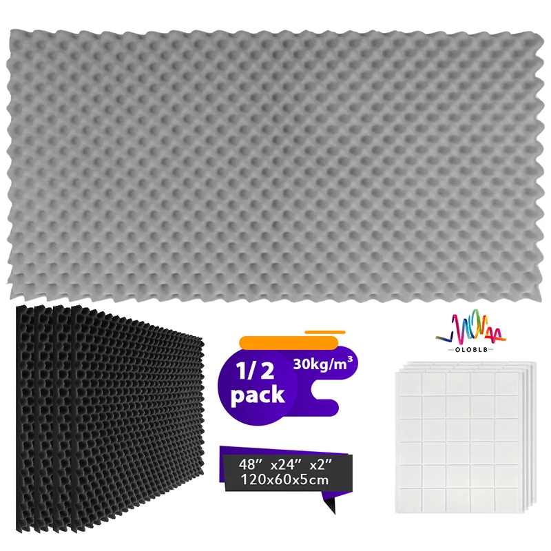 

Studio Sound Foam 1/2 Pack, Egg Groove Noise Reduction Insulation, Suitable For Home Decoration Office Sound Isolation Thermal