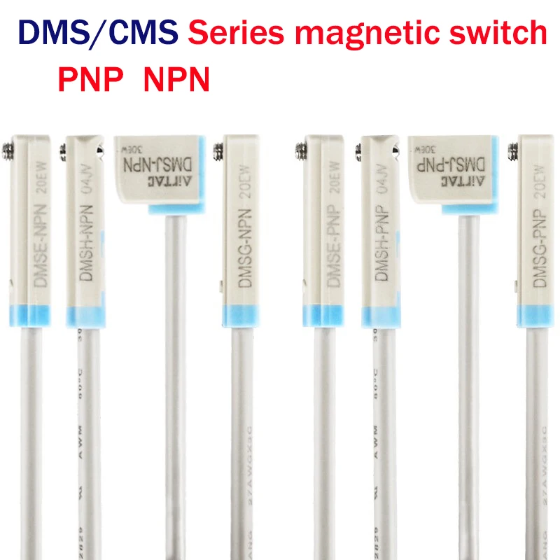 

10 шт. магнитных датчиков-реле для пневмоцилиндров DMSH DMSE-020 DMSG-020 DMSJ-020 P020 CMSE-020 CMSG-020 CMSJ-020 CMSH-020 NPN PNP