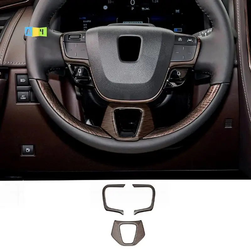 

A04E-Car Steering Wheel Trim Frame Cover Sticker Car Inner Accessories For Toyota Alphard 40 Series 2023+ LHD