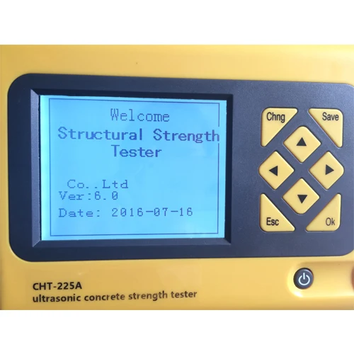 Ultrasonic pulse velocity detector for concrete