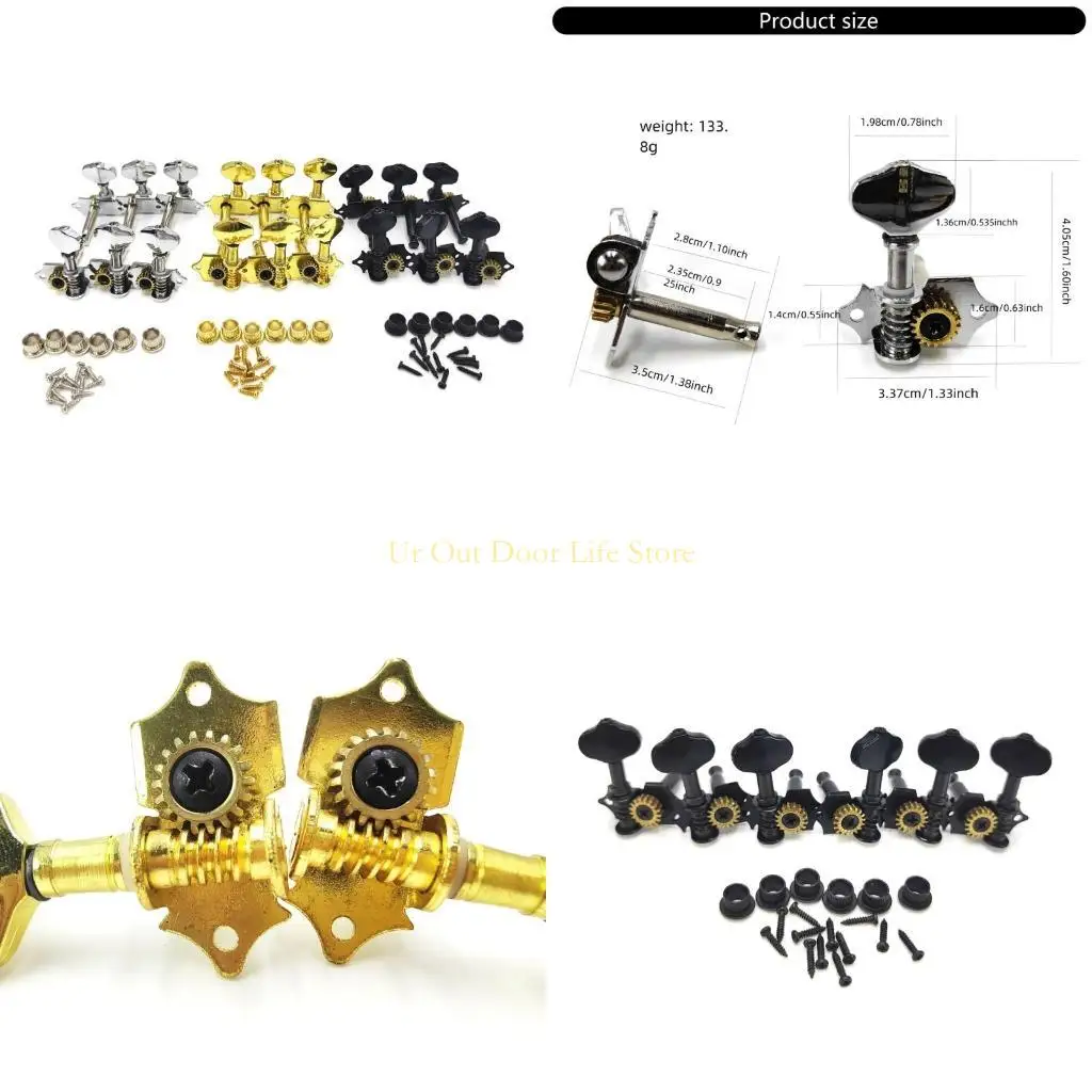 

77UF Set of 6 Acoustic and Electric Guitar Pegs Suitable for Improved Resonance
