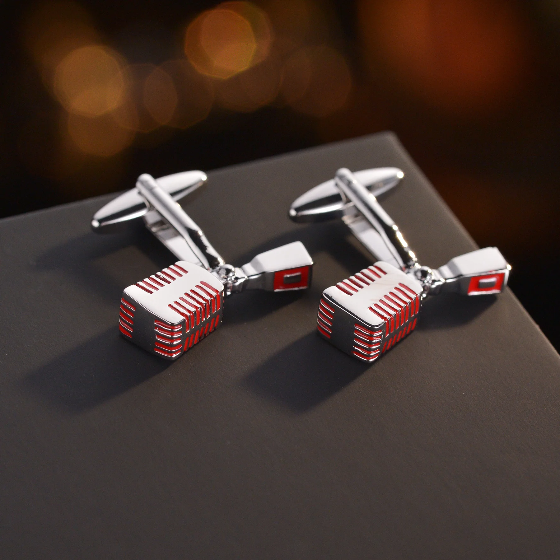 

Fashion Microphone Cufflink Men Luxury High Quality Cufflinks Gifts Business Formal Accessories