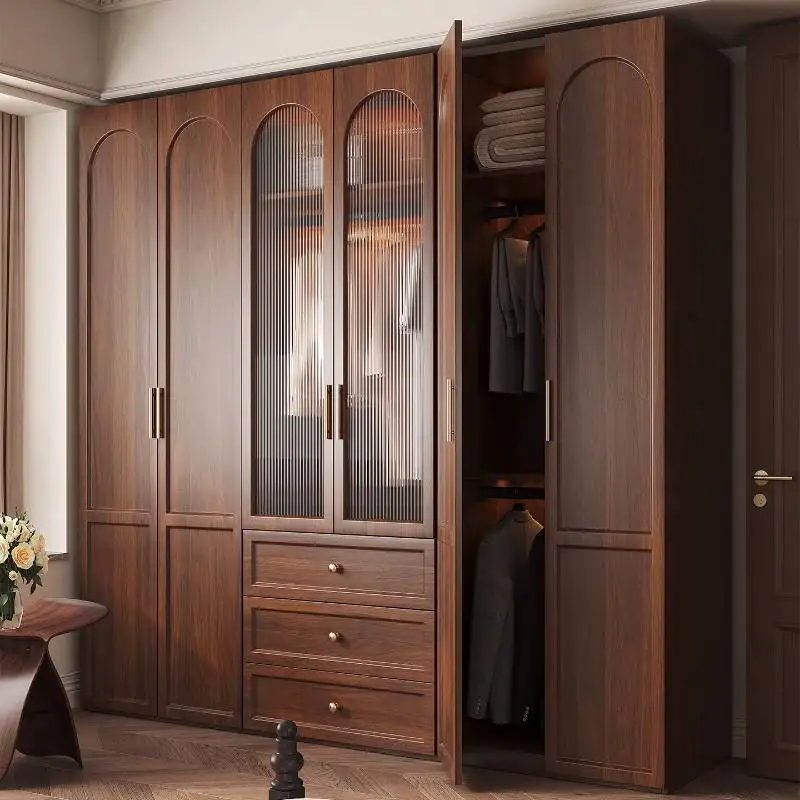 Luxury Vintage Adults Wardrobes Hanging Wood Box Lounges Cupboard Wardrobes Storage Drawers Tall Armario De Ropa Furniture