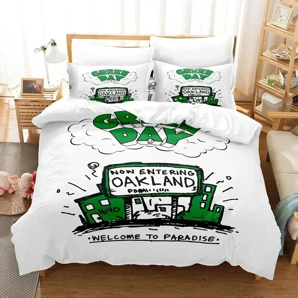 Green Day Welcome To Paradise Bedding Set Duvet Cover Bed Set Quilt Cover Pillowcase Comforter king Queen Size Boys Adult