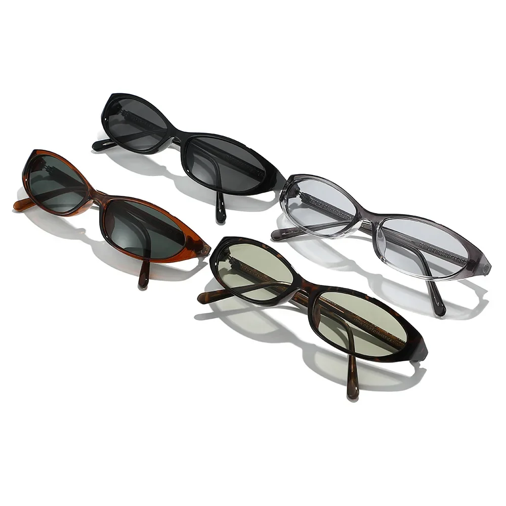 2026 New Fashionable Personalized Cat Eye Women's Sunglasses Outdoor Neutral Street Shot Insert Core Leg UV400 Sunscreen Glasses