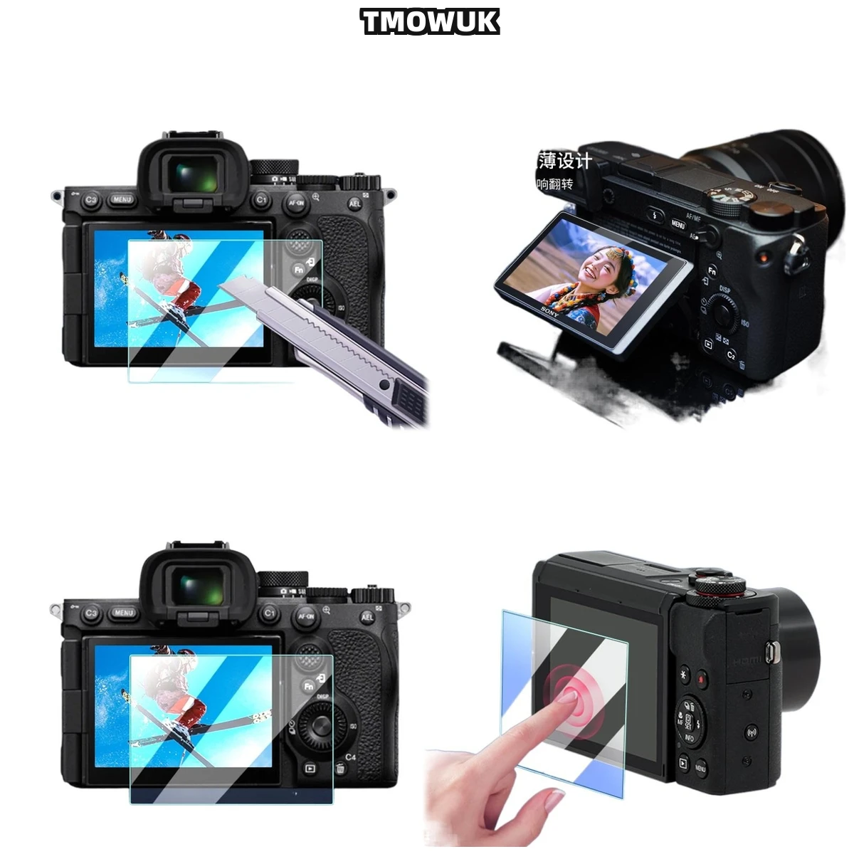 

For A7M4 A6700 A7C2 A7CR A7IV, Ultra-Clear 9H Tempered Glass, Anti-Scratch LCD Screen Cover