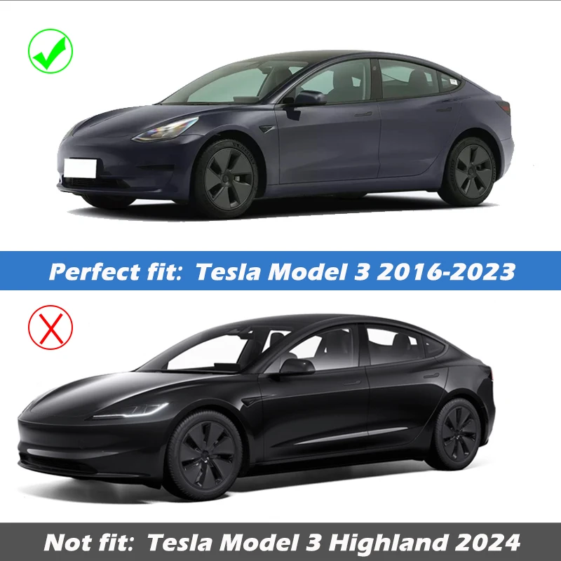 4 pçs hubcap desempenho substituição para tesla modelo 3 capa de roda 18 Polegada tampa do cubo do automóvel aro completo capa acessórios 2018-2023