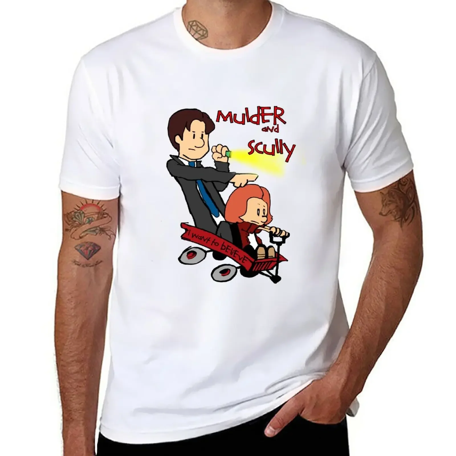 Mulder and Scully T-Shirt cute clothes vintage clothes korean fashion Men's t-shirts