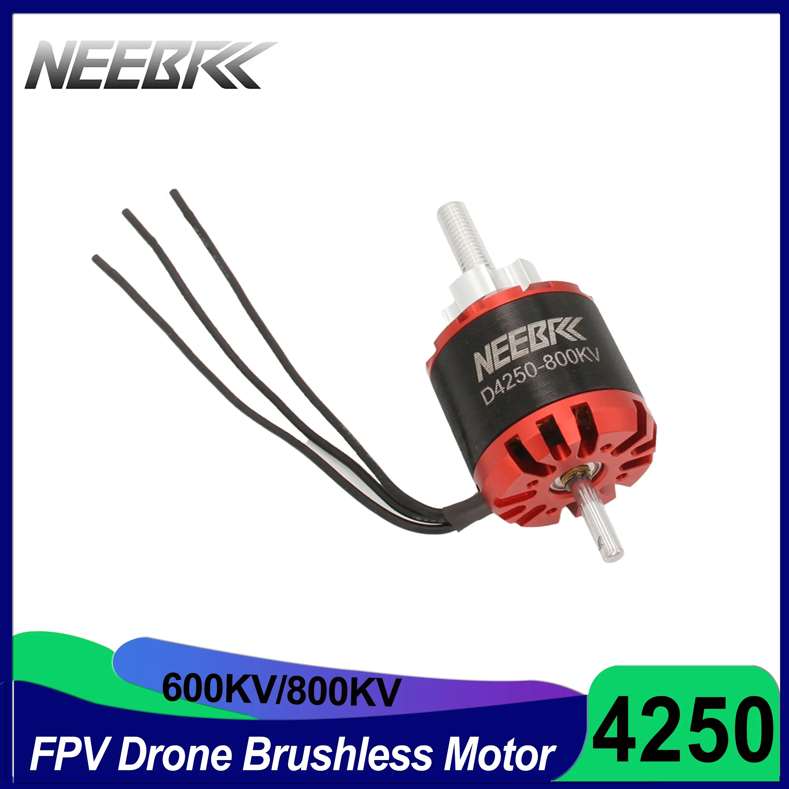 Motor sin escobillas Outrunner para Dron RC FPV, Drone de carreras de ala fija, multicóptero, Avión de elevación 3-7S, 4250, 800kV, 600kV