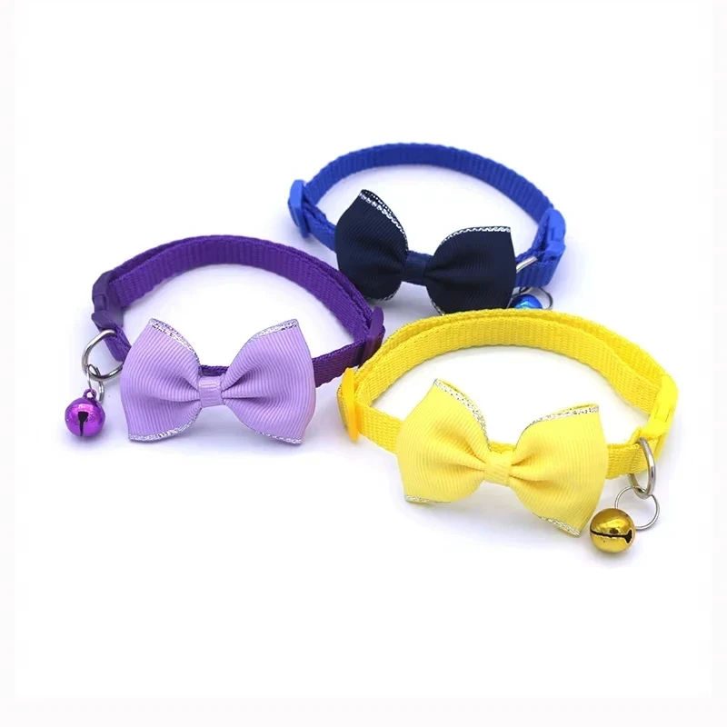 1/2pcs Collars New Pet Bow Bell Collars Cute Cat Collars Pet Supplies Multicolor Adjustable Pet Dressing Tools Pet Accessories