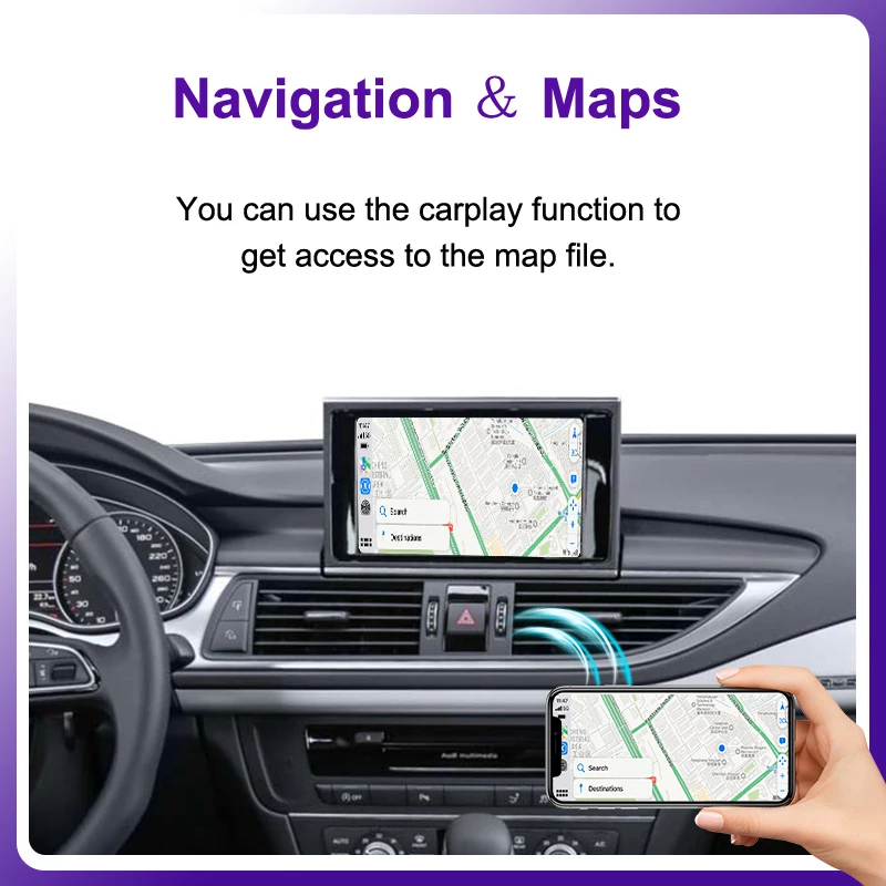 AUTOTOP Drahtlose Carplay Android Auto Modul Box Für Audi A6 A7 2012-2018 RMC System – Detail 4