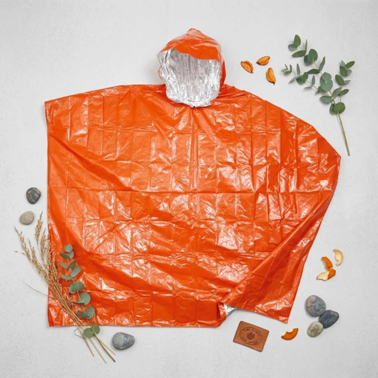 Hooded Rain Poncho Compact Emergency Poncho Raincoat Thickened Rainwear Tear-Resistant for Hikers, Emergencies, Hiking - view 2