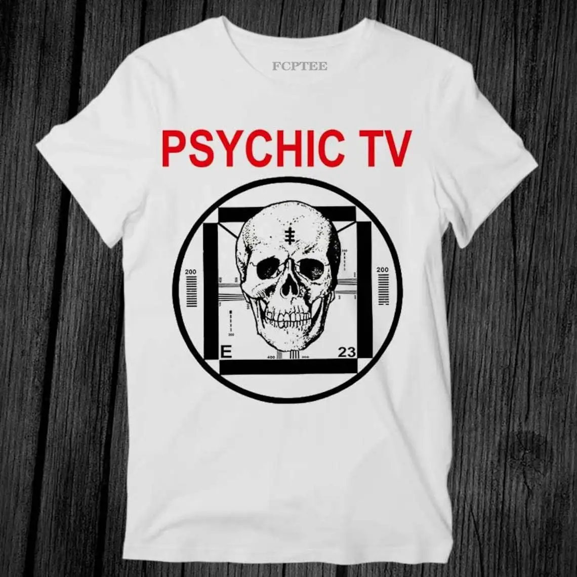 

Psychic TV Force the Hand of Change Unisex T Shirt Rudi Big Time Men Tees Tops Blitz Never Surrender Band Vinyl LP Cotton TShirt