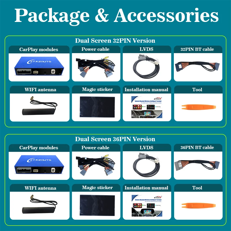 سيارة لاسلكية Ai Box Apple Carplay Android Auto لـ Acura YD3 RDX Honda Odyssey Accord شاشة أصلية تتطابق مع عرض الهاتف #6