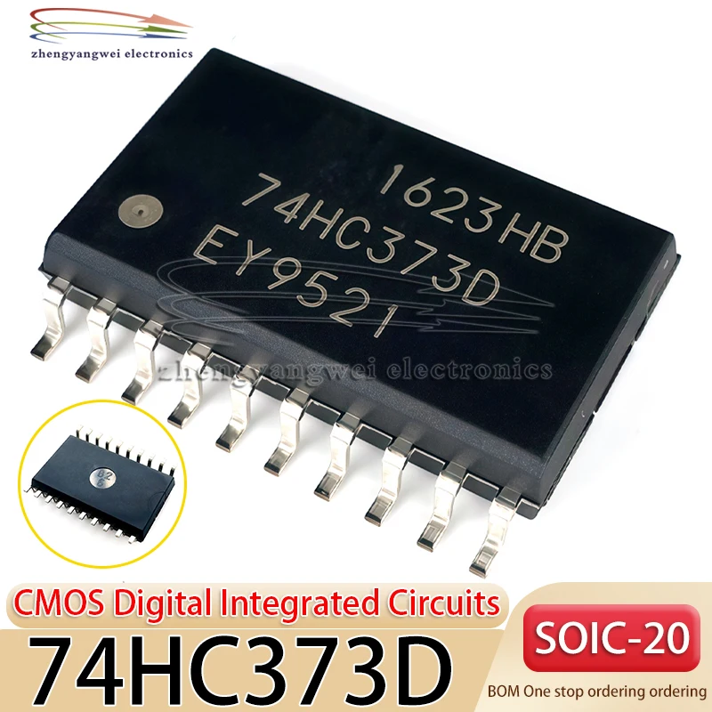 20PCS 74HC373D SOIC-20 three-state output eight-channel D-type transparent latch chip