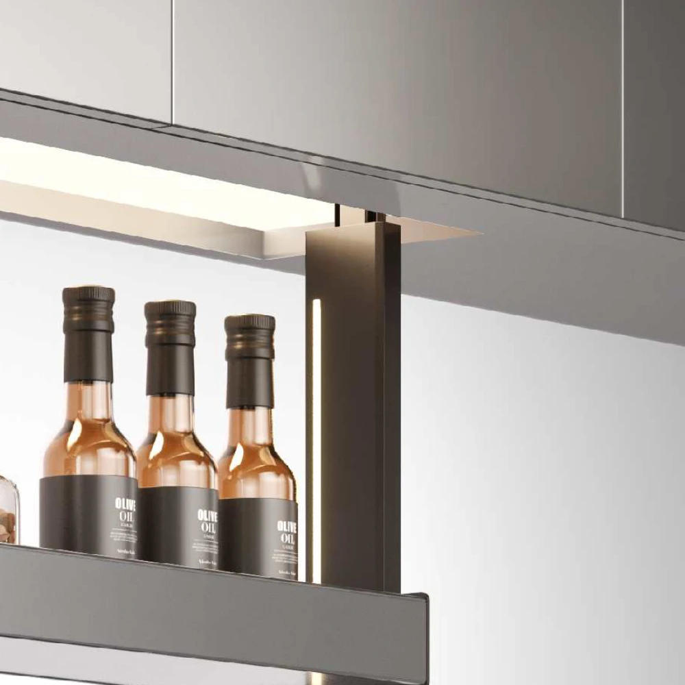 خزانة نظام مصعد المطبخ، سلة رفع لأعلى ولأسفل، سلة رفع المطبخ الكهربائية #5