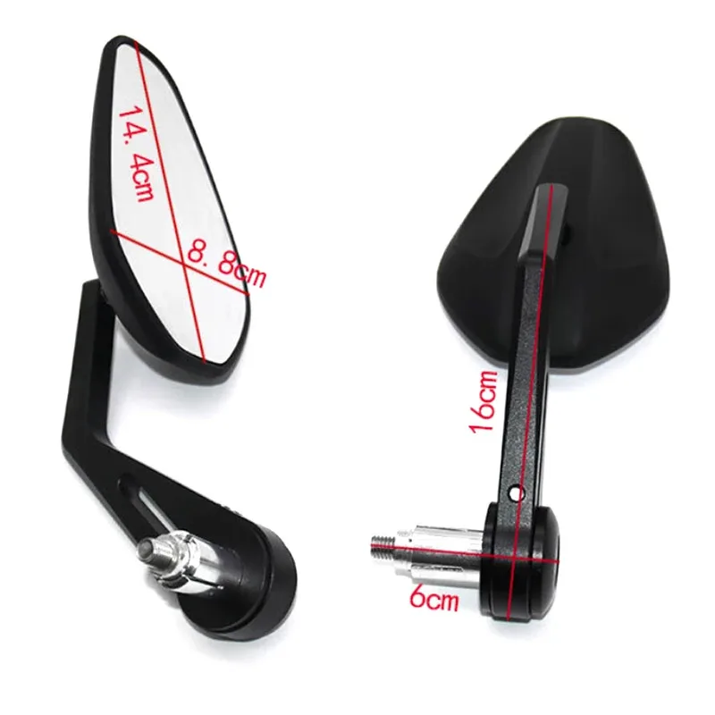 Espelho retrovisor para guidão de motocicleta, alça de reversão, extremidades da barra, espelhos laterais para triumph street triplo 765 r s rs 675 r rx 660s