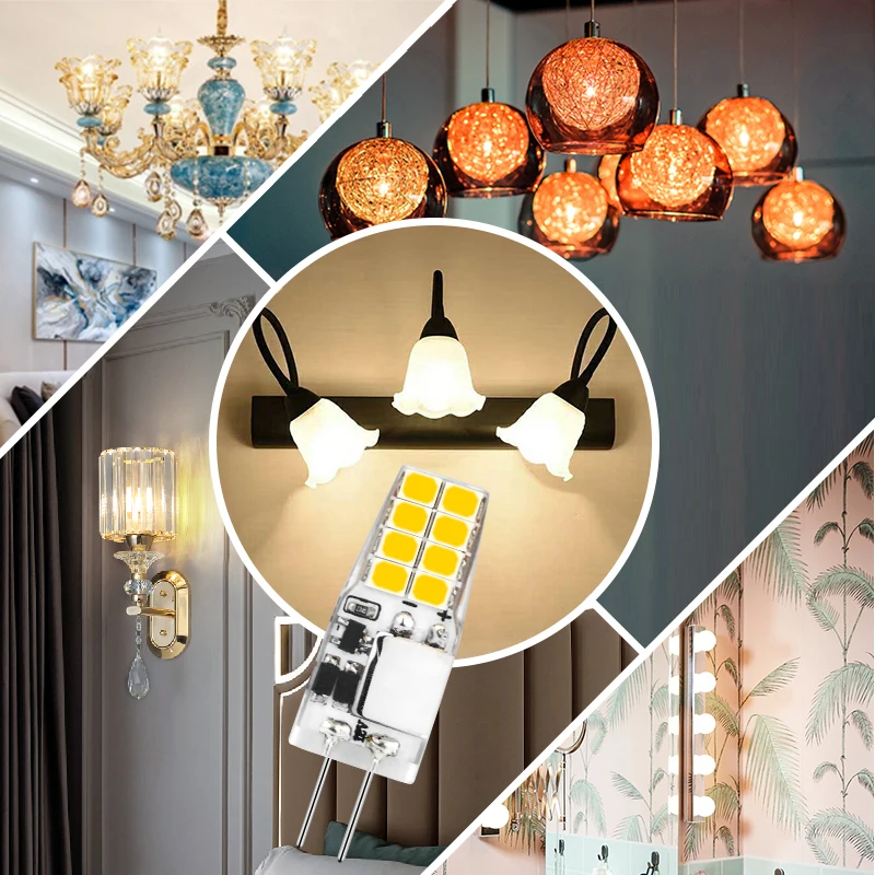 G4 LED Bulb 3W Flicker Free AC DC 12V G4 Bi Pin Spotlight Light Lampada Lighting Replace 30W Halogen Lamp Chandelier