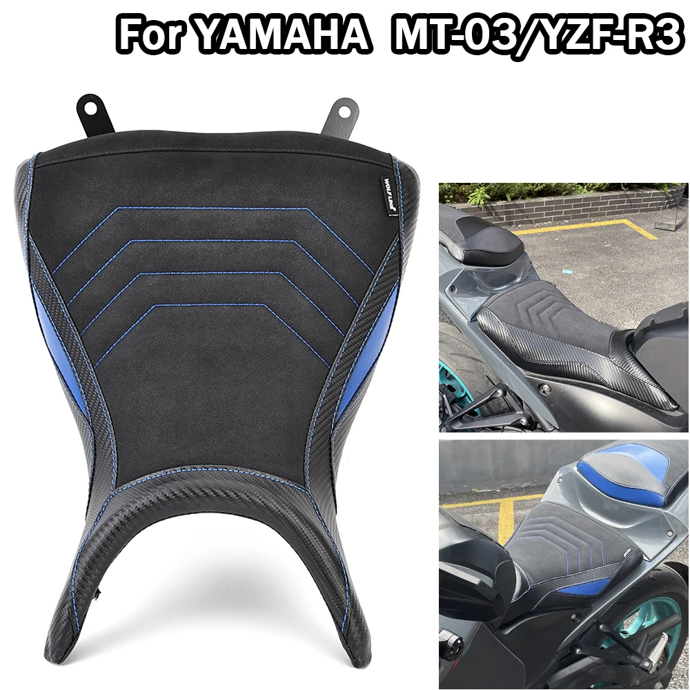 Front Rider Seat Cushion For Yamaha MT-03 YZF-R3 2015 - 2023 2016 2017 2018 2019 2020 2021 2022 / MT 03 YZF R3 / MT03 YZFR3