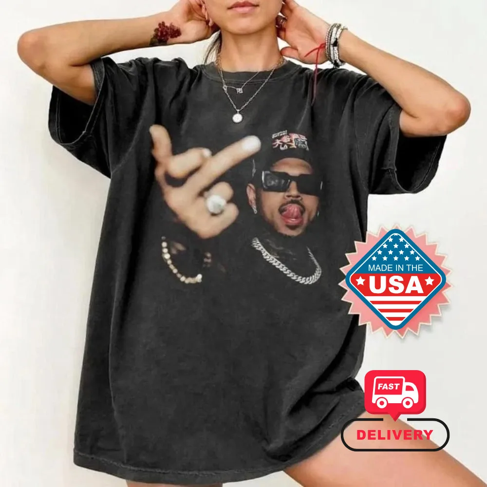 قميص كريس براون تور بريزي باول Xx الكلاسيكي، حفلة موسيقية ريترو 2025 جولة موسيقية #1