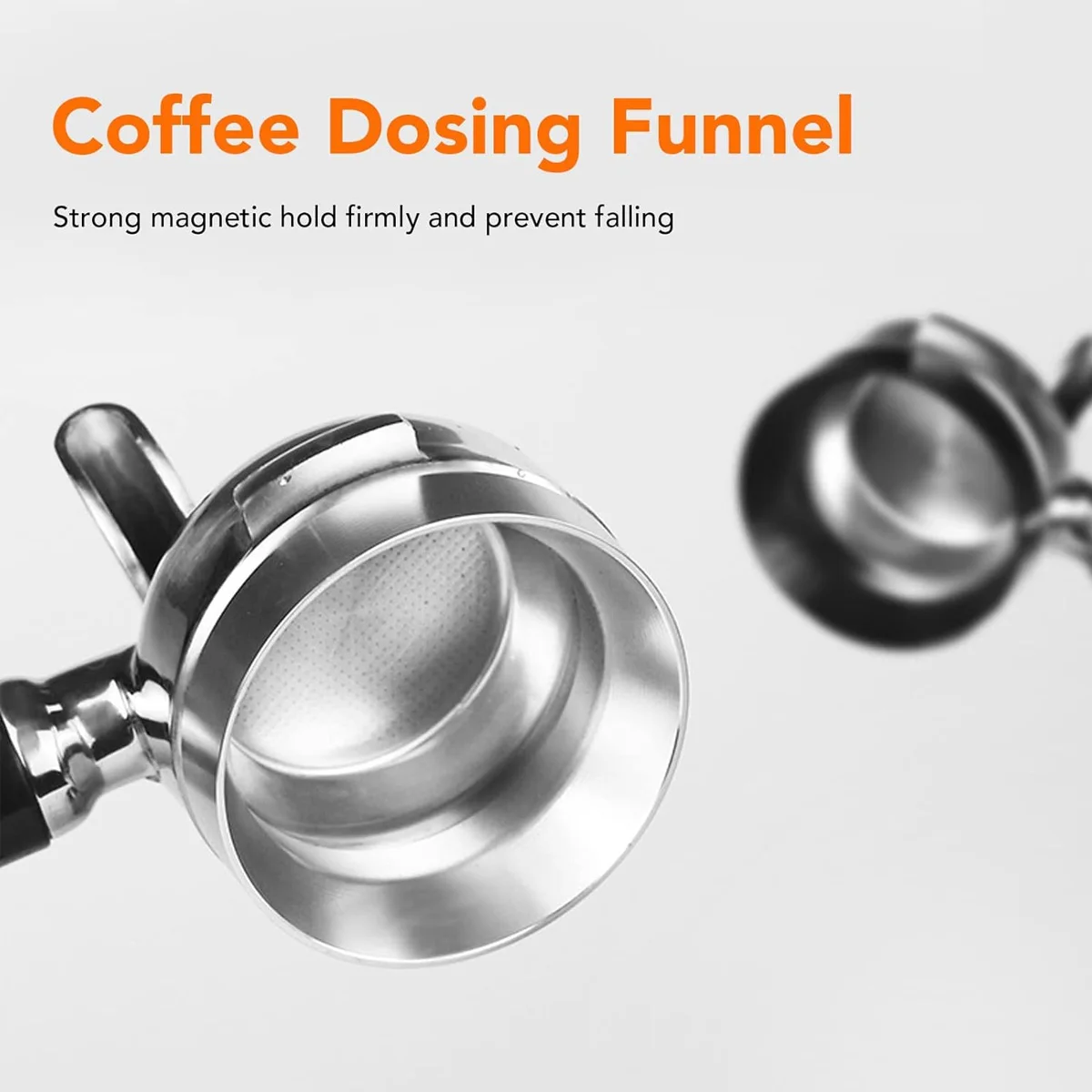 2Pcs Espresso Accessory Set, 51/53/58mm Aluminum Dosing Funnel Ring & Stainless Steel Puck Screen Coffee Filter for Portafilter