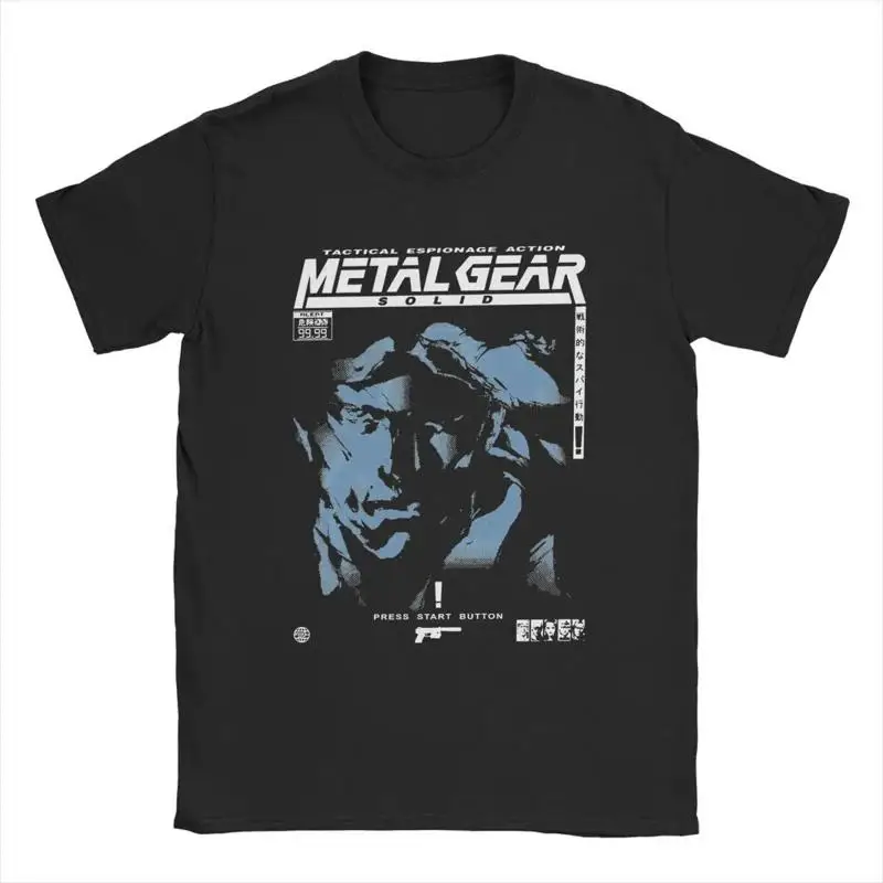 Men T Shirt Metal Gear Solid Mgs1 Snake Funny Pure Cotton Game