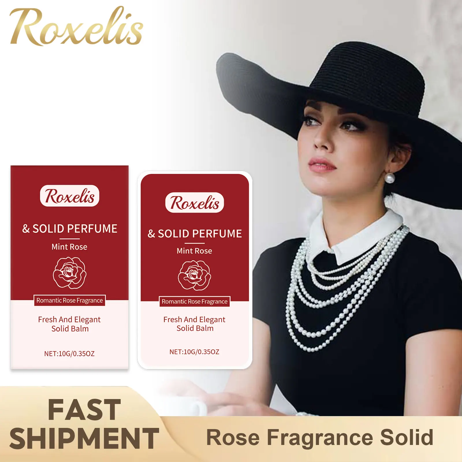 Profumo alla rosa Balsamo solido Fragranza leggera Menta Aggiorna Profumo floreale duraturo Deodorante affascinante Profumo solido tascabile per la vita quotidiana