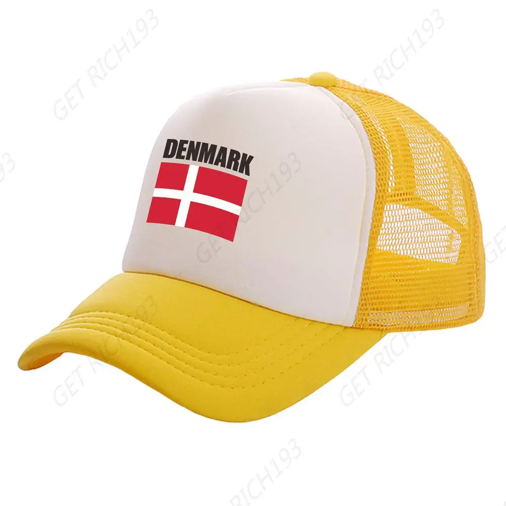 Denmark Trucker Caps Men Denmark Hat Baseball Cap Cool Summer Unisex Mesh Caps One Size