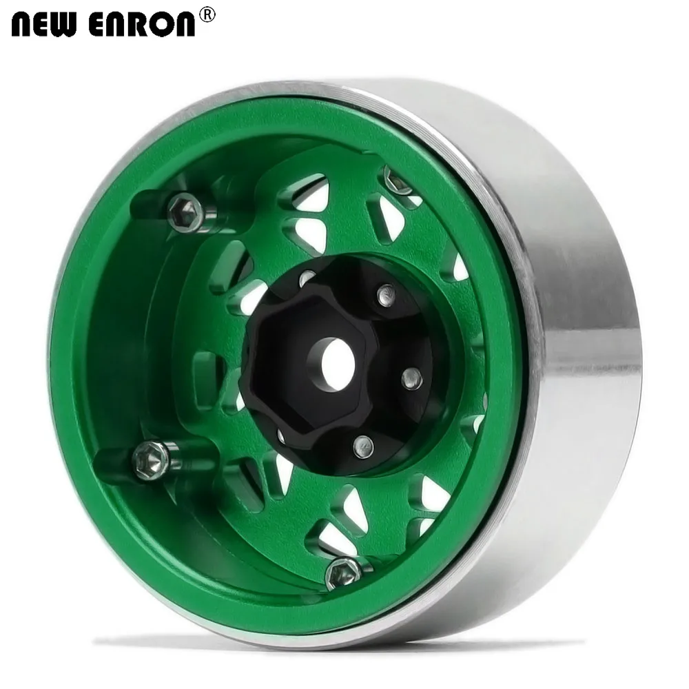 Aluminiowa felga CNC 1.9 cala z beadlockiem, piasta koła do samochodu RC 1/10 Axial SCX10 D90 TRAXXAS TRX4 T6 Redcat