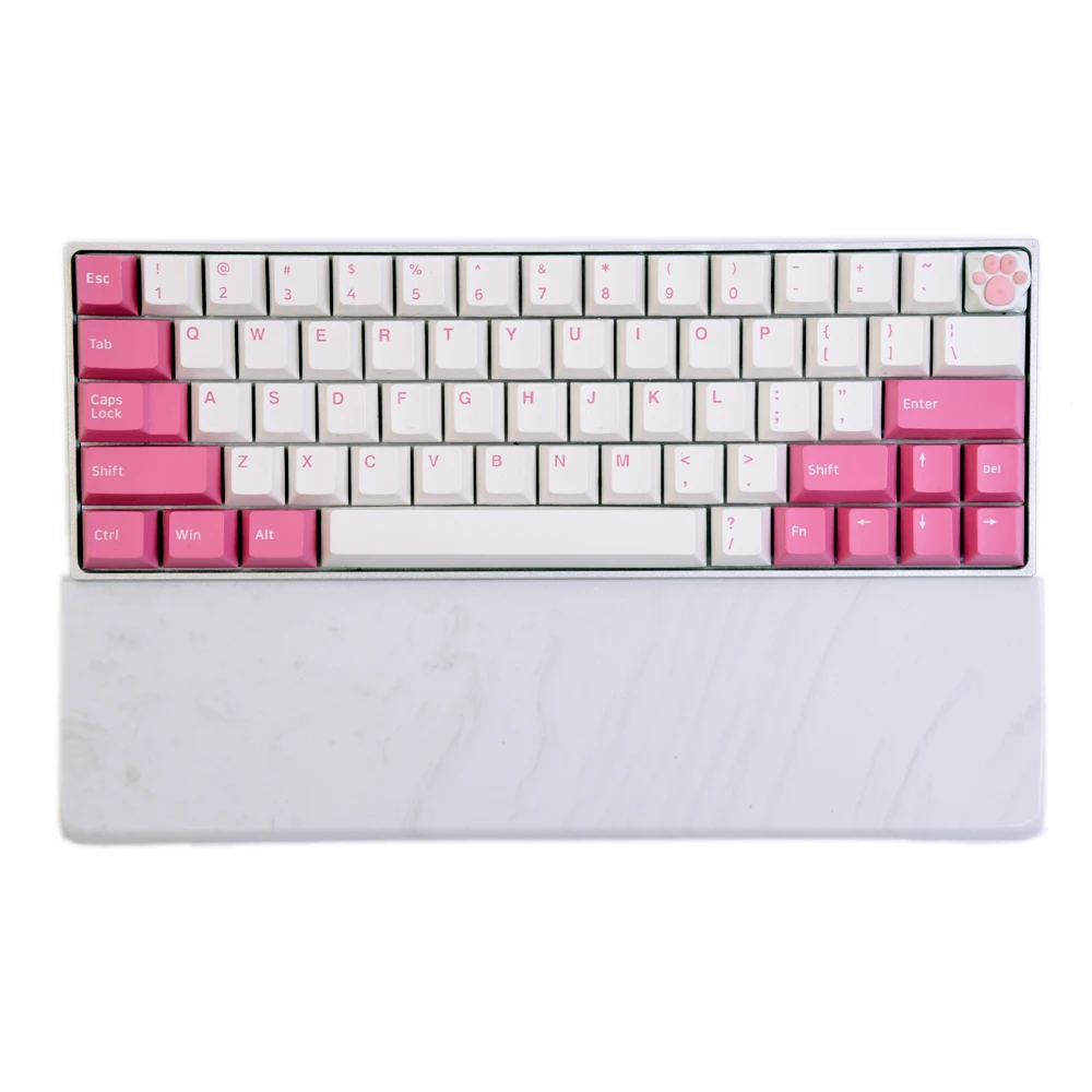 Mechanical Keyboard Wrist Rest Pad Mat White Quartz Support Anti Slip Cool Summer 30cm 32cm 36cm 44cm Customize Game Laptop PC