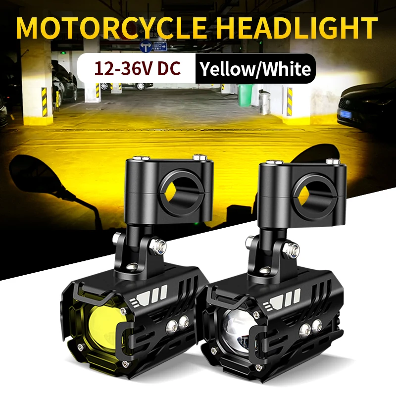 APMATAUTO high quality Motorcycle Led Spotlight 6000 LM Electric Vehicle Auxiliary Road Far And Near Light Tangent Light Flash