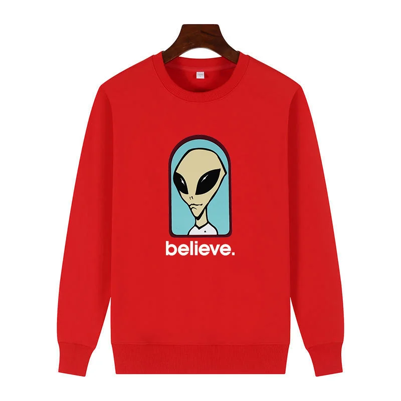 

Funny Graphic Cotton Thick Sweater Hoodie Sweatshirts Alien Workshop Believe Speed Way For All Ages Fleece Hoodie Men's Clothing