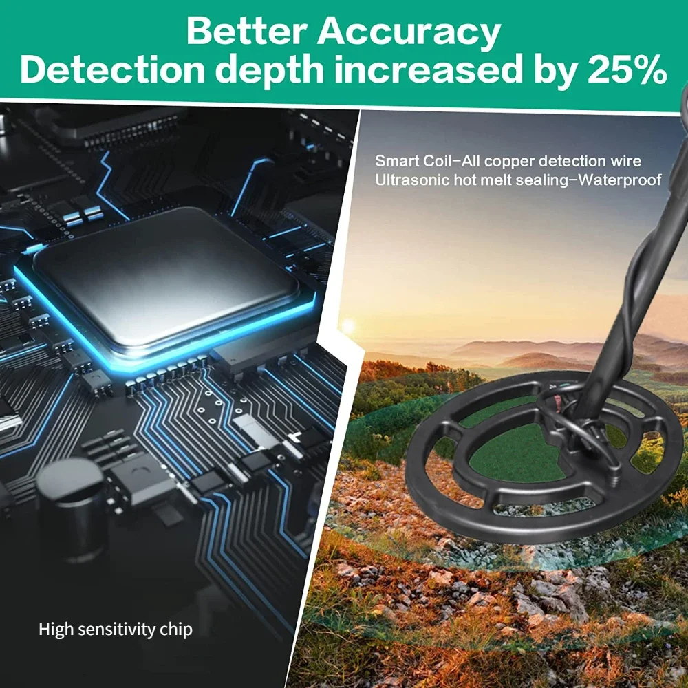 Metal Detector professionale Metal Detector sotterraneo ad alte prestazioni MD6250 tre modalità di rilevamento monete gioielli tutto in metallo MD-6250