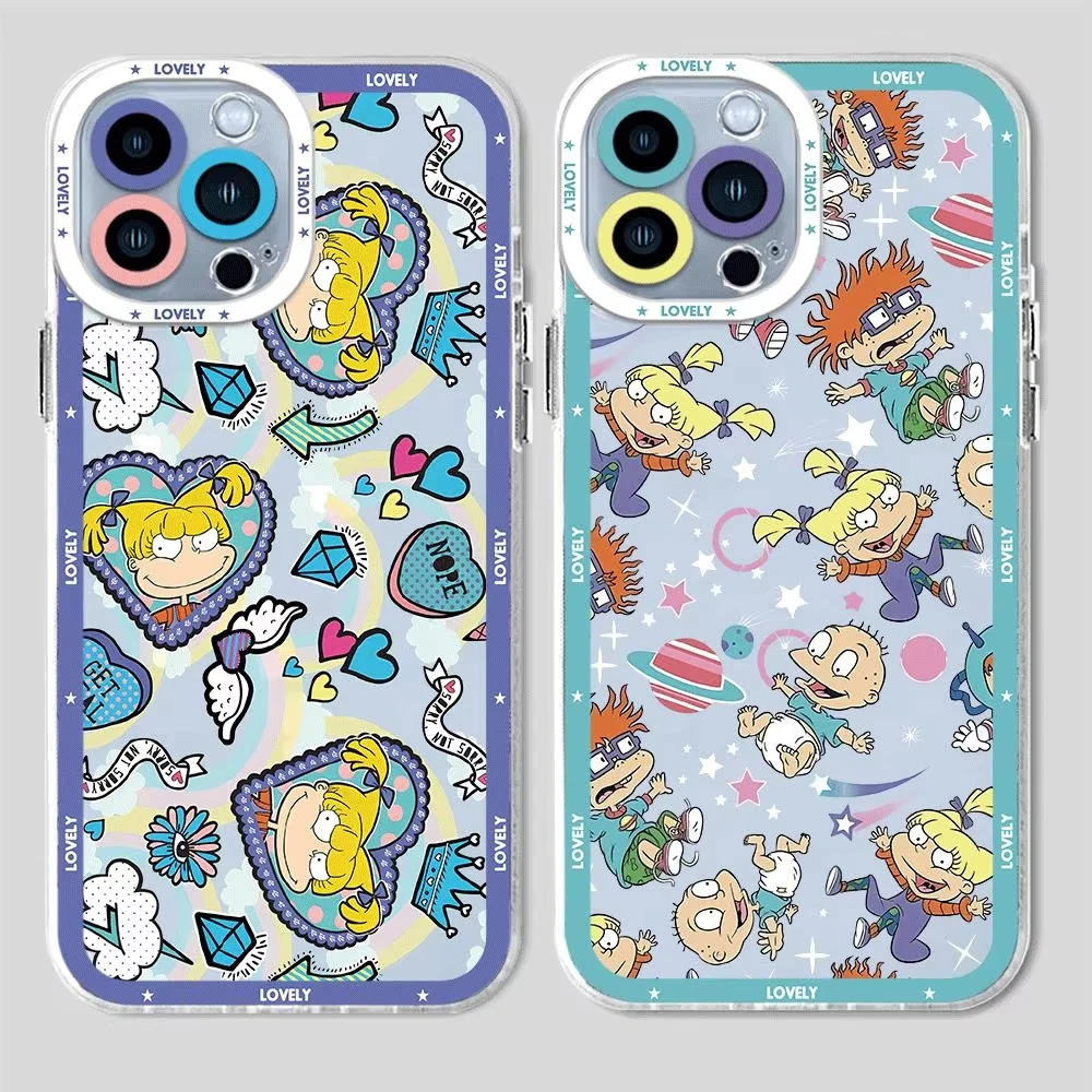 Funny Cute R-Rugrats Phone Case For Samsung S25 S24 S23 S22 S21 S20 FE Note20 Plus Ultra Lite 5G Clear Soft TPU Cover