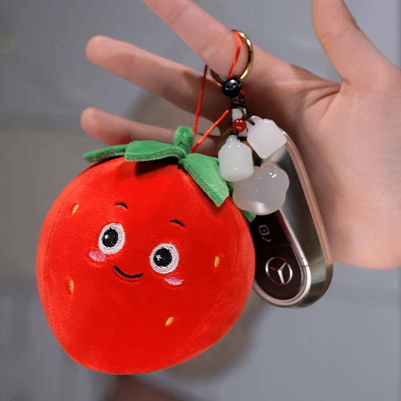 Jouets en peluche 3D fruits pastèque pomme, nouvelle poupée en peluche avocat fraise dessin animé Orange poire pendentif fruits décor cadeaux