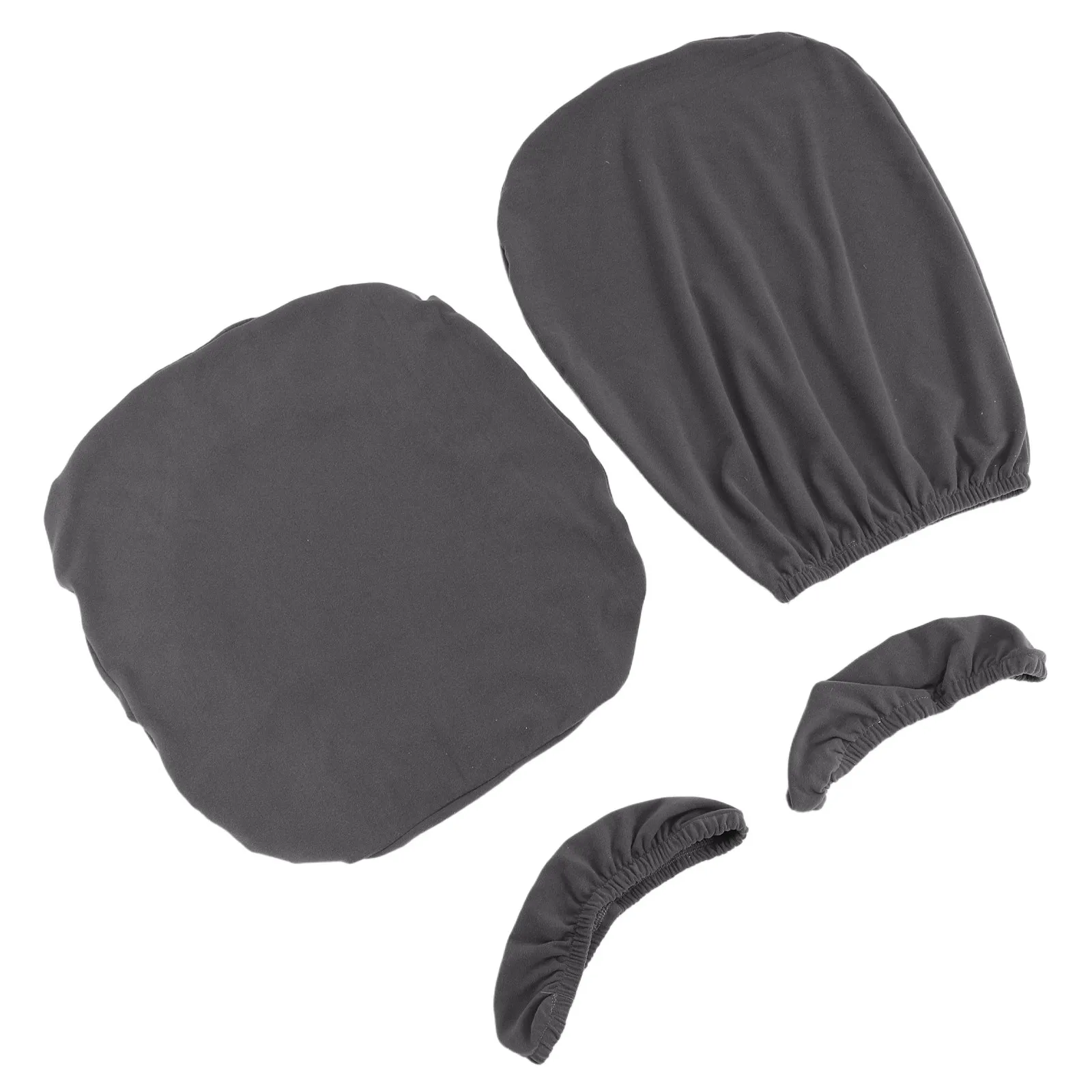 1Set Office Chair Covers Soft Milk Silk Computer Chair Cover Set Seat Backrest Armrest Protector Elastic Fit Office Furniture