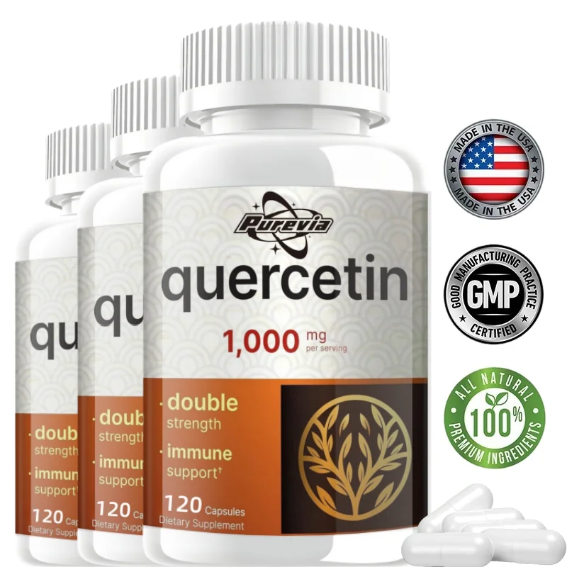 

Quercetin 1000mg Per Serving || 120 Capsules, Ultra Strength Quercetin Supplement || Bioflavonoids For Healthy Immune