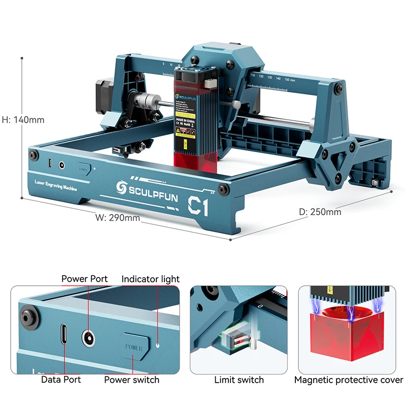 Рисунок 6 - Sculpfun C1 3 Вт мини-портативный