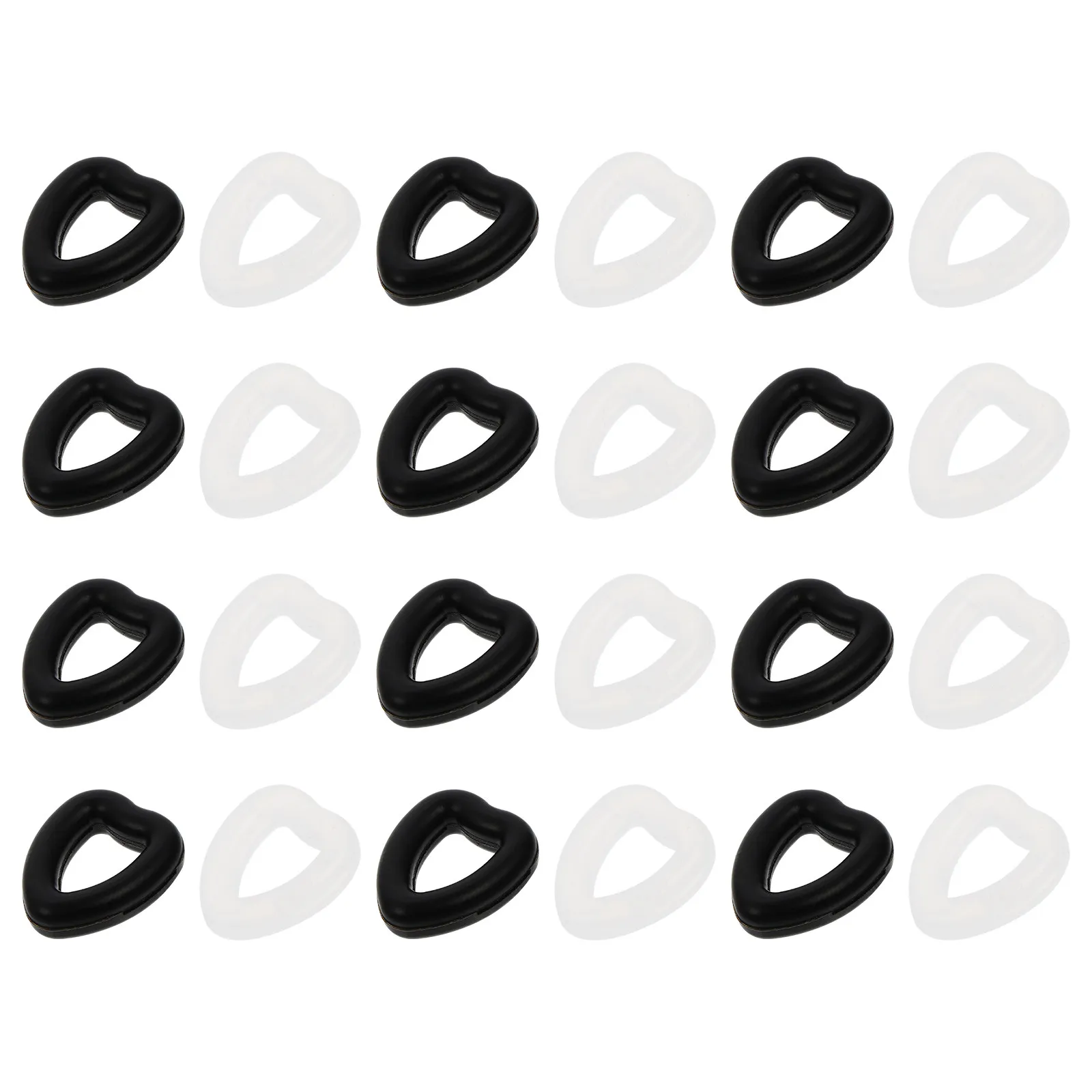 12Pairs Anti-Skid Silicone Glasses Leg Covers Heart-Shaped Temple Sleeves for Myopia Sports Running Swimming Climbing Outdoor