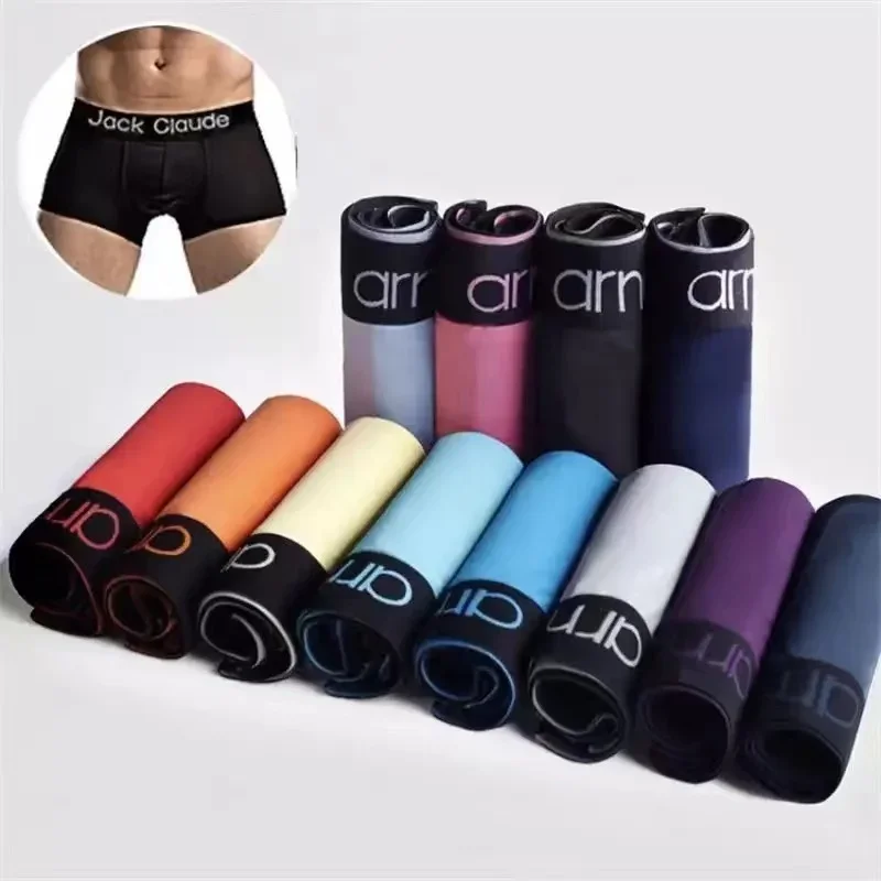 10Pcs/Lot Men\'s Underwear Sexy Boxer Shorts Solid Color Breathable Underwear Boxer for Men\'s Underwear Comfortable Boxer Male