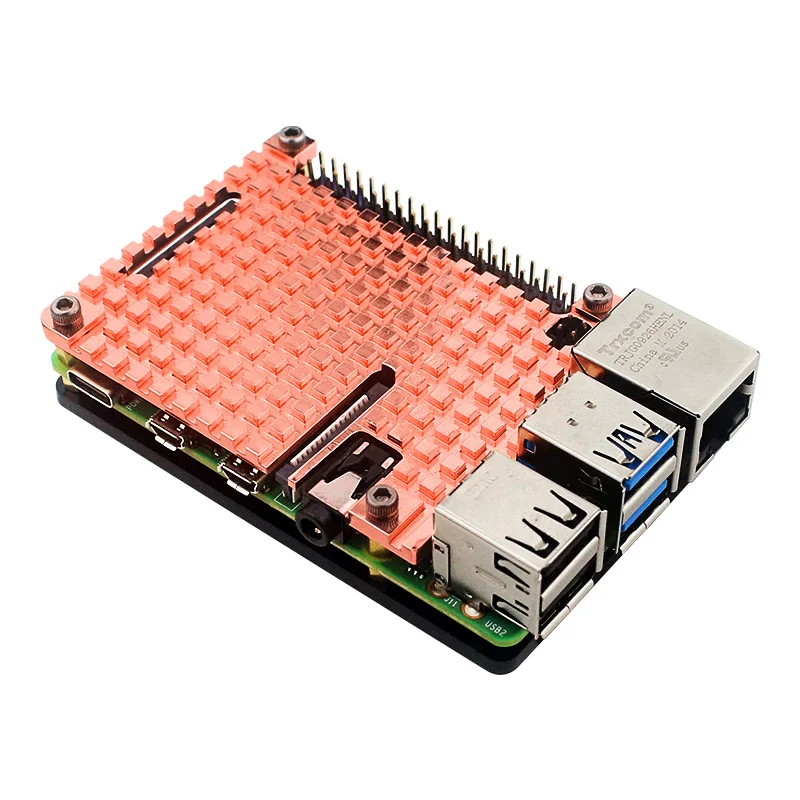 

Для Raspberry Pi 4B пассивная охлаждающая пластина из чистой меди с клейкой подложкой радиатора