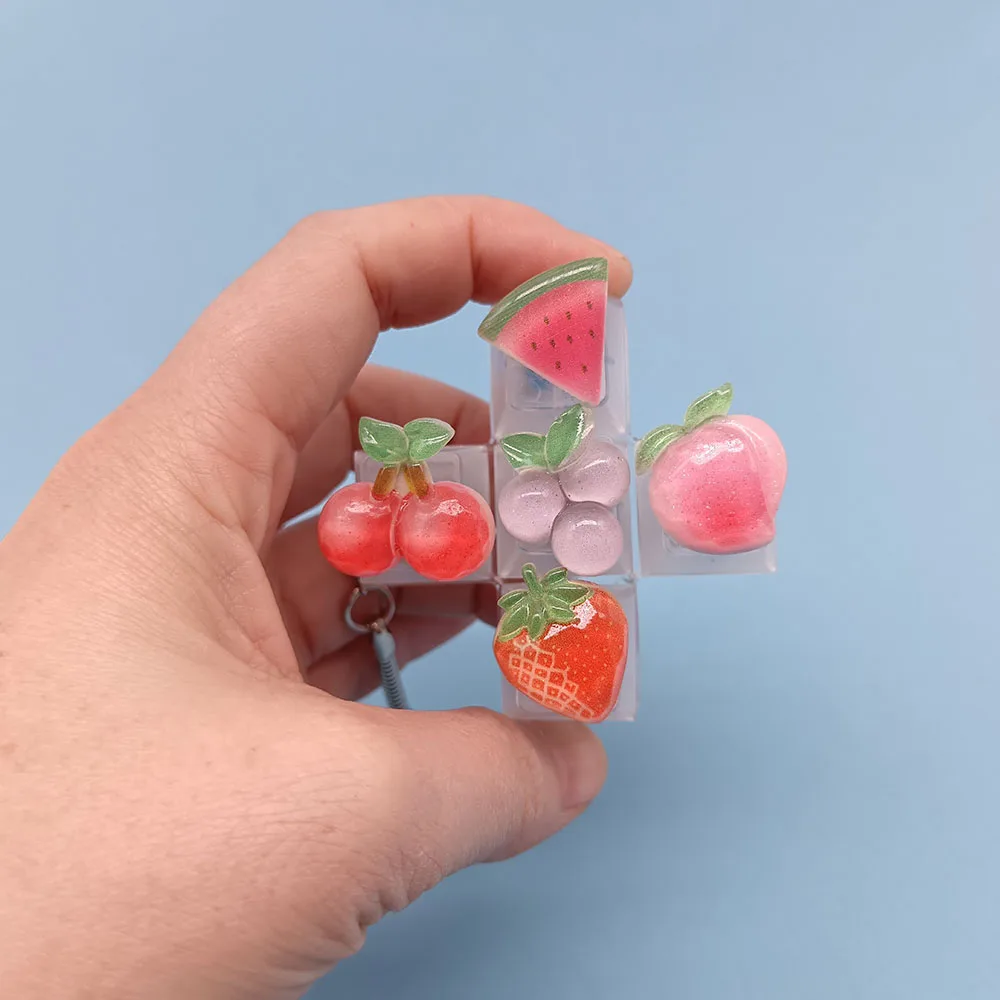 Schlüssel kappe Schlüssel bund Handy Anhänger Obst Kawaii Schlüssel ring Fingers pitze Dekompression Neuheit Pop Zappeln Spielzeug Valentinstag Weihnachts geschenk – Detail 10