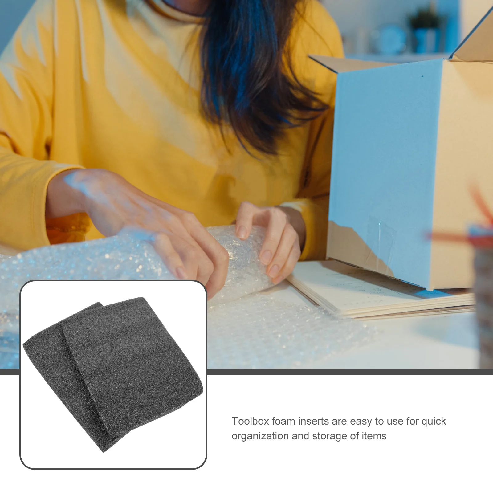 

2Pcs Foam Inserts Toolbox Grid Design Flexible Foam Padding for Case Packing Crafts Storage Drawers Tool Box Organization