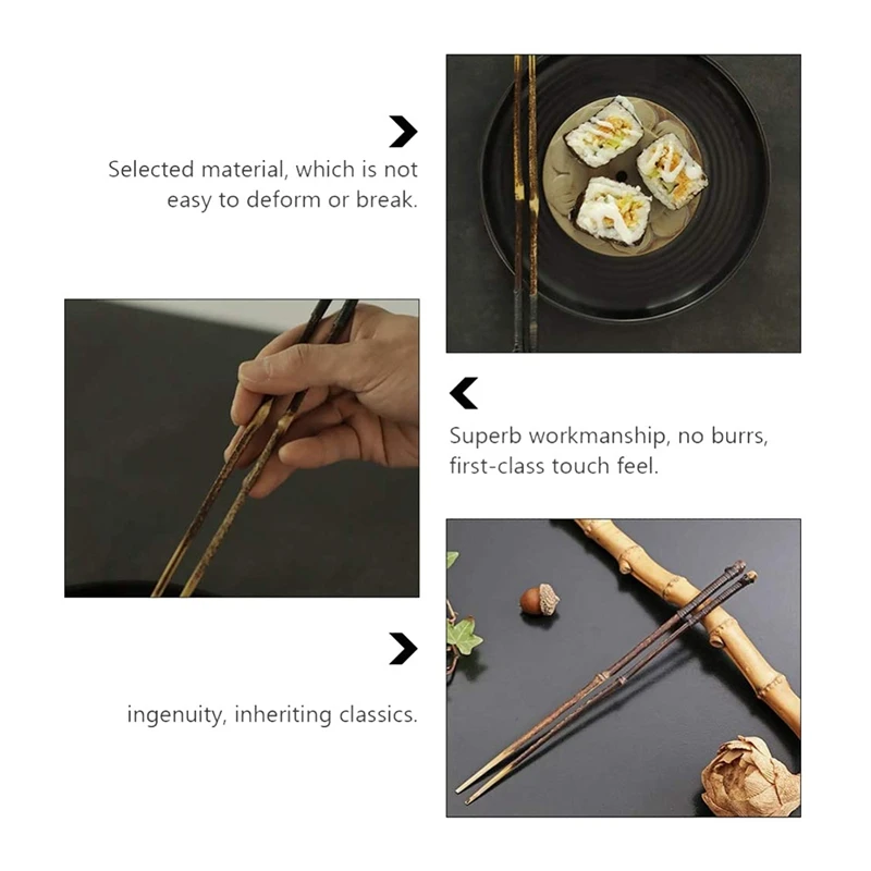 1 Pair Long Bamboo Chopstick Reusable Chopsticks Sushi Chopsticks Hot Pot Chopsticks Anti- Slip Chopsticks Tableware