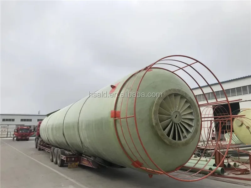 Horizontal FRP/GRP SMC water acid storage tank for chemical Treatment