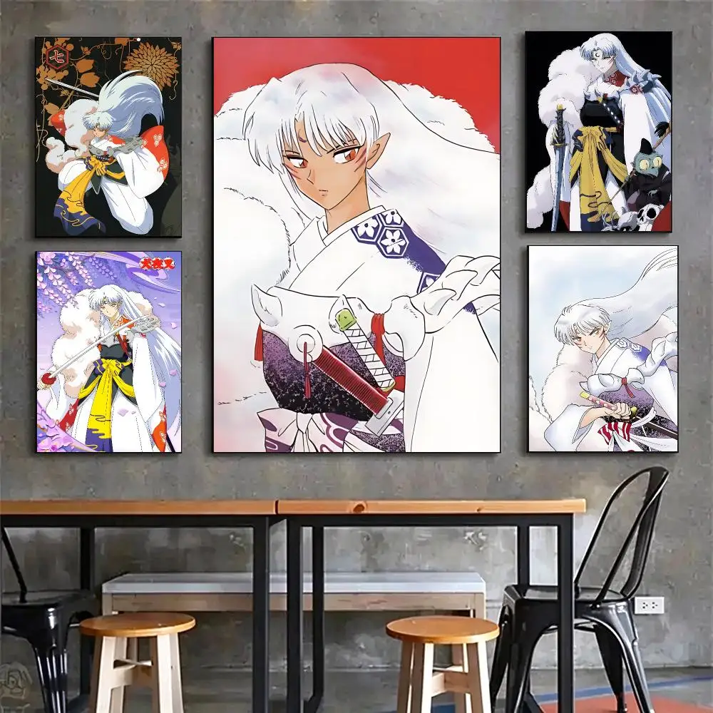 anime Inuyasha Poster Poster HD Printing Vintage Luxe Home Decor Wall Art for the Living Rooms Entryways Gift